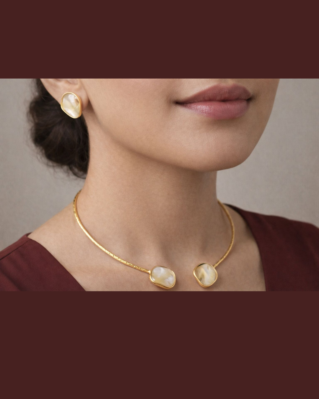 Lemorra Ivory Luxe Open Choker Set