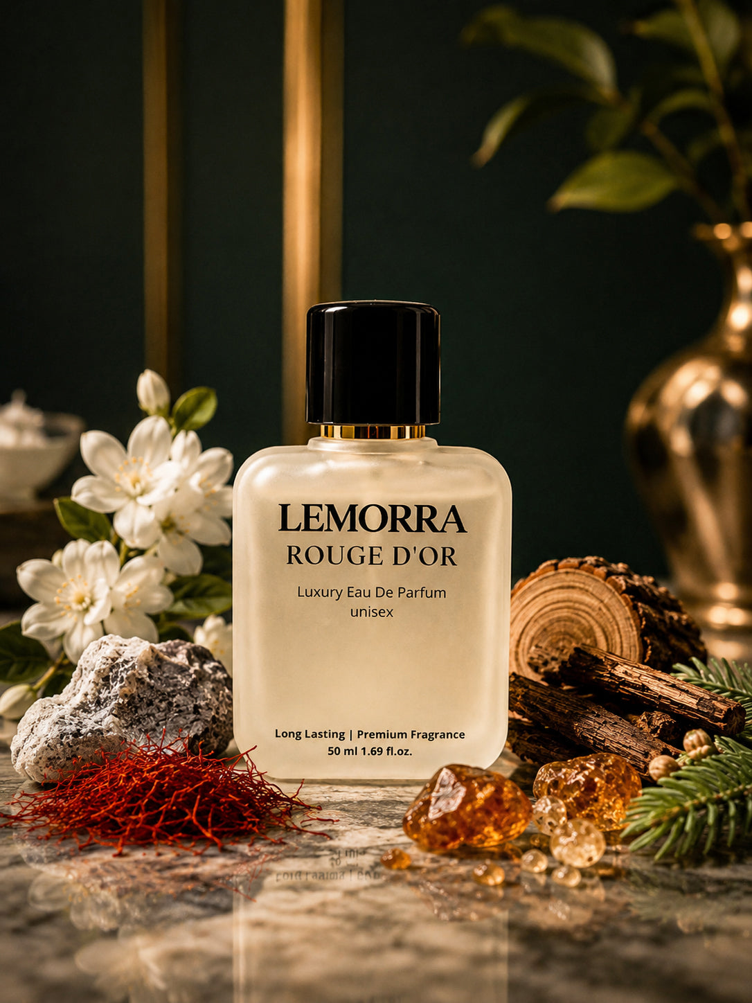 Lemorra Rouge D’or Eau De Parfum 50ml – Long Lasting Luxury Perfume for Men & Women | Paris Inspired Premium Fragrance