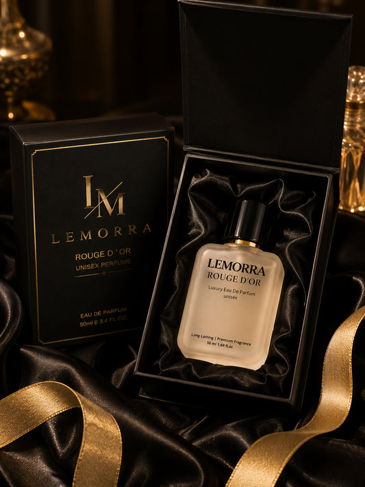 Lemorra Rouge D’or Eau De Parfum 50ml – Long Lasting Luxury Perfume for Men & Women | Paris Inspired Premium Fragrance