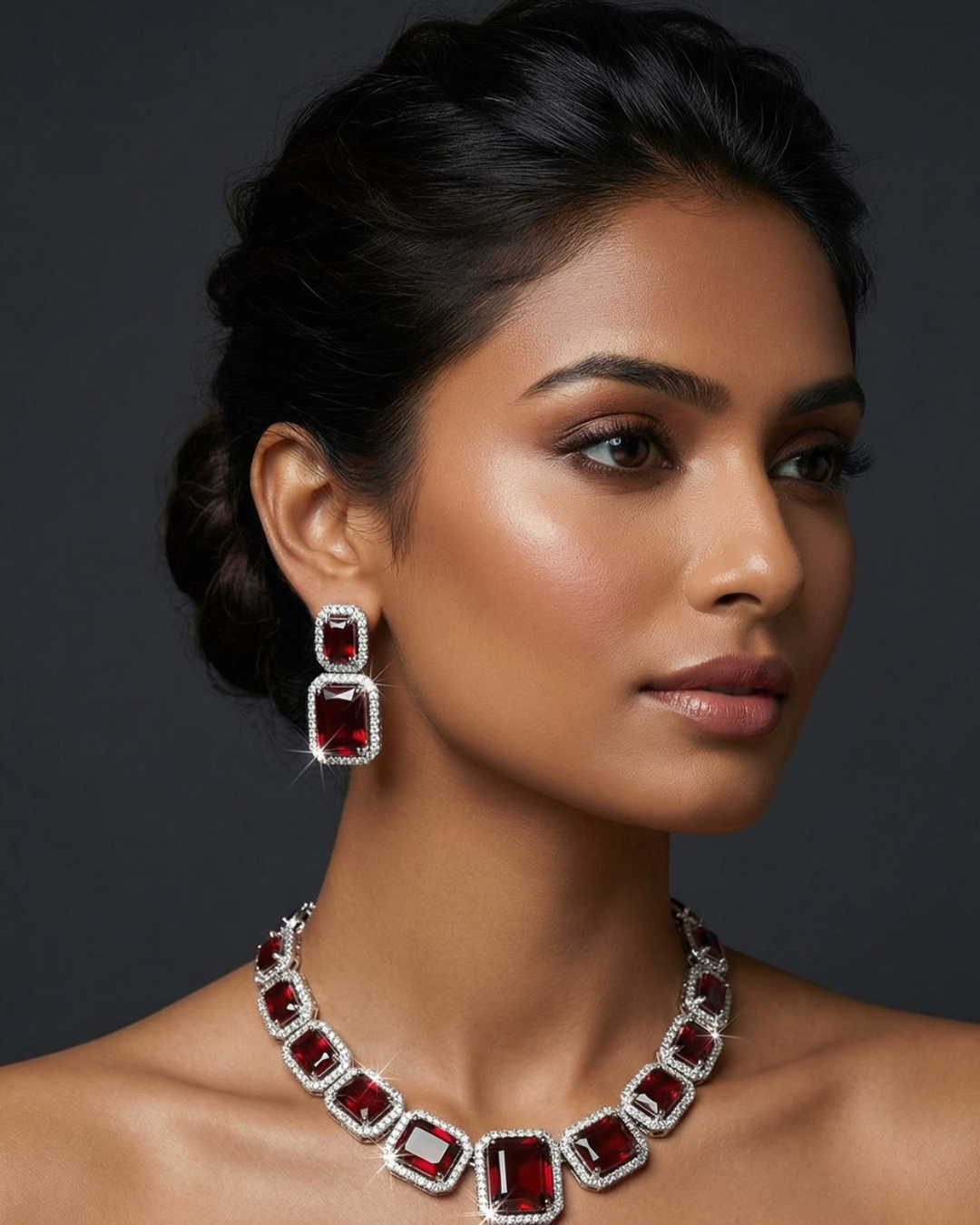 Stone Necklace Set for Women | Party, Wedding & Bridal Wear Artificial Jewellery | Multiple Colors Available