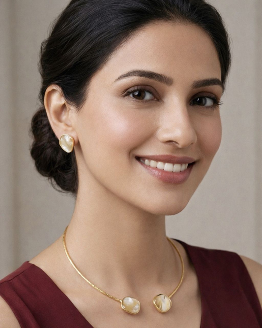 Lemorra Ivory Luxe Open Choker Set