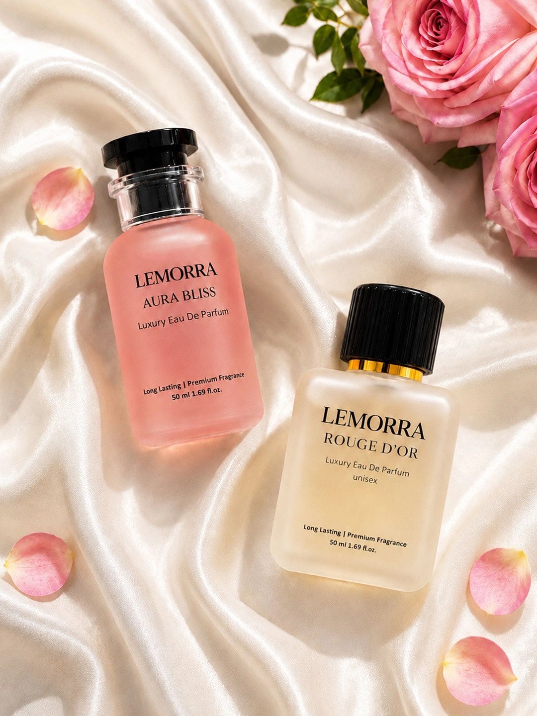 Set Of 2 Rouge Dor & Aura Bliss Long-Lasting Eau De Perfume- 50 ml Each